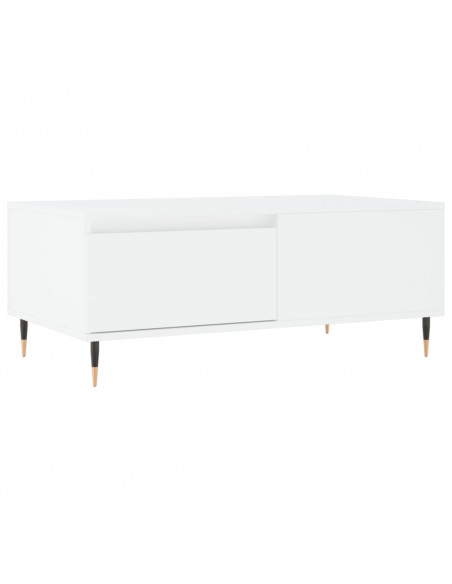 Tavolino da Salotto Bianco 90x50x36,5 cm in Legno Multistrato
