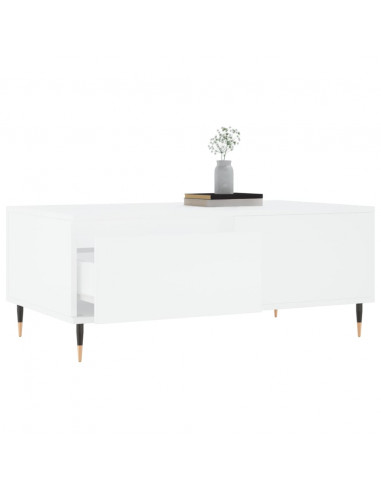 Tavolino da Salotto Bianco 90x50x36,5 cm in Legno Multistrato