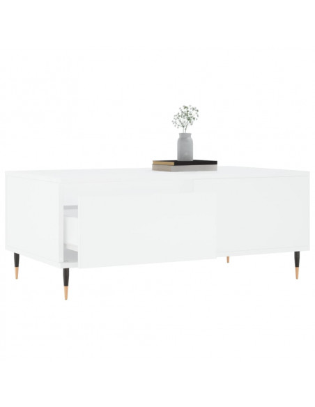 Tavolino da Salotto Bianco 90x50x36,5 cm in Legno Multistrato