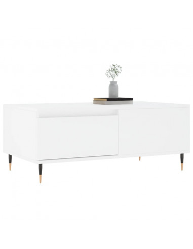 Tavolino da Salotto Bianco 90x50x36,5 cm in Legno Multistrato