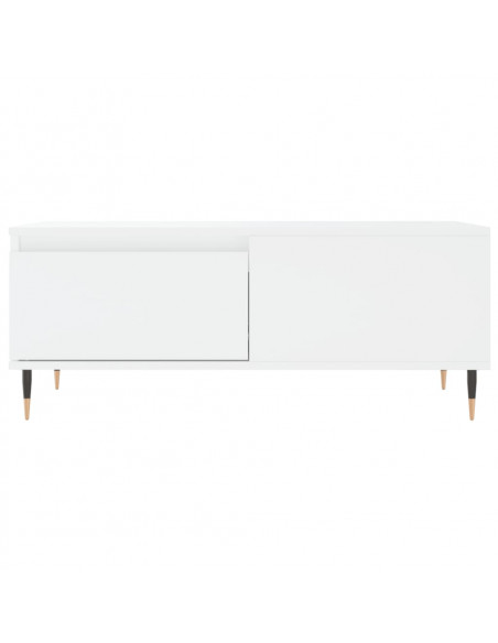 Tavolino da Salotto Bianco 90x50x36,5 cm in Legno Multistrato