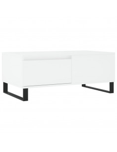 Tavolino da Salotto Bianco 90x50x36,5 cm in Legno Multistrato 2