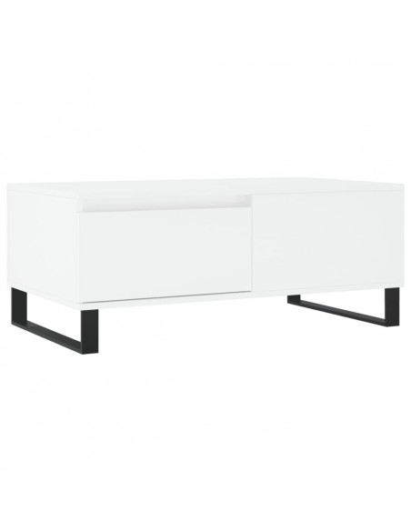 Tavolino da Salotto Bianco 90x50x36,5 cm in Legno Multistrato