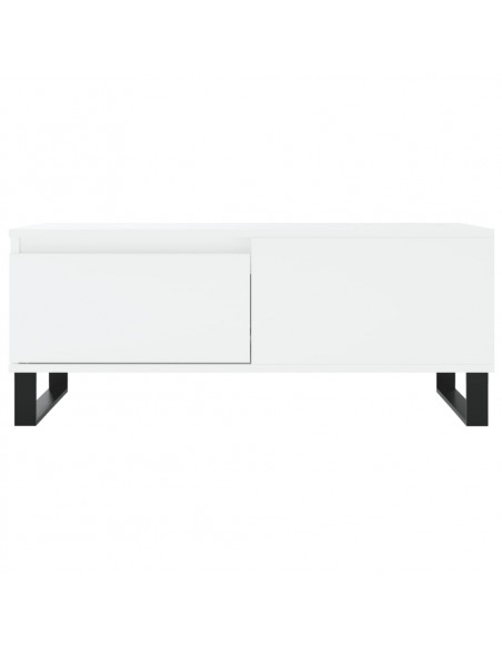 Tavolino da Salotto Bianco 90x50x36,5 cm in Legno Multistrato