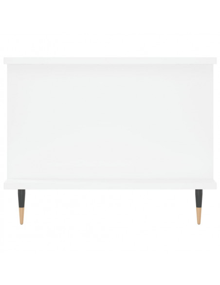 Tavolino da Salotto Bianco 90x50x40 cm in Legno Multistrato