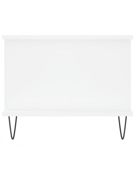Tavolino da Salotto Bianco 90x50x40 cm in Legno Multistrato