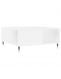 Tavolino da Salotto Bianco 80x80x36,5 cm in Legno Multistrato 2