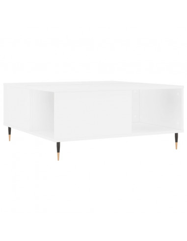 Tavolino da Salotto Bianco 80x80x36,5 cm in Legno Multistrato