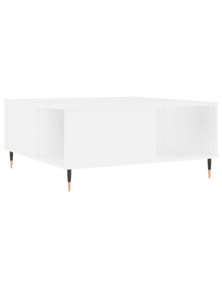 Tavolino da Salotto Bianco 80x80x36,5 cm in Legno Multistrato