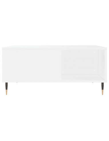 Tavolino da Salotto Bianco 80x80x36,5 cm in Legno Multistrato