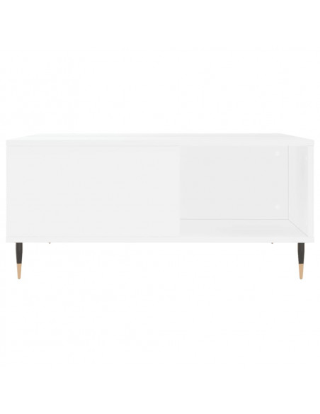 Tavolino da Salotto Bianco 80x80x36,5 cm in Legno Multistrato