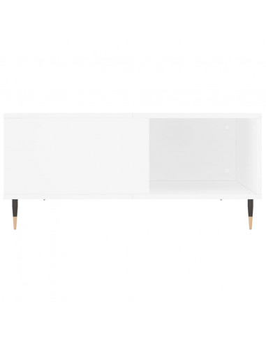 Tavolino da Salotto Bianco 80x80x36,5 cm in Legno Multistrato