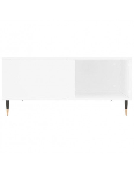 Tavolino da Salotto Bianco 80x80x36,5 cm in Legno Multistrato