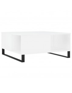 Tavolino da Salotto Bianco 80x80x36,5 cm in Legno Multistrato 2