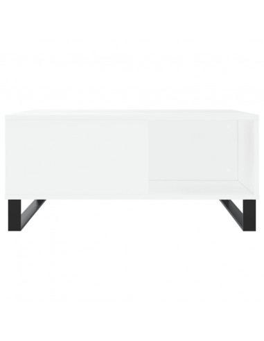 Tavolino da Salotto Bianco 80x80x36,5 cm in Legno Multistrato