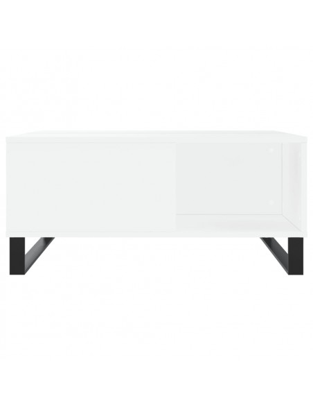 Tavolino da Salotto Bianco 80x80x36,5 cm in Legno Multistrato