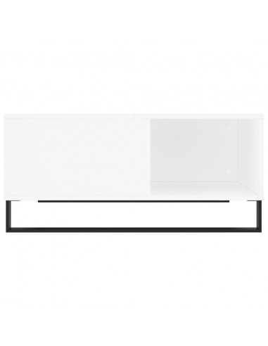 Tavolino da Salotto Bianco 80x80x36,5 cm in Legno Multistrato