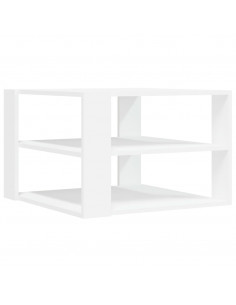 Tavolino da Salotto Bianco 59,5x59,5x40 cm in Legno Multistrato 2