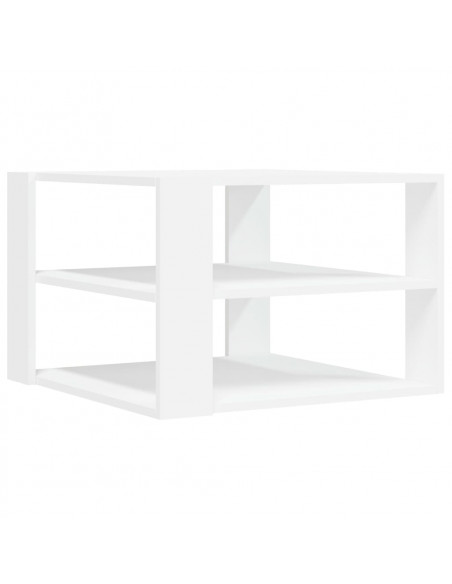 Tavolino da Salotto Bianco 59,5x59,5x40 cm in Legno Multistrato