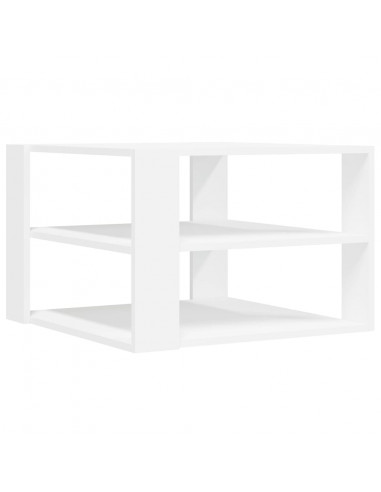 Tavolino da Salotto Bianco 59,5x59,5x40 cm in Legno Multistrato