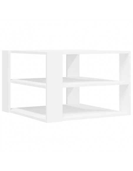 Tavolino da Salotto Bianco 59,5x59,5x40 cm in Legno Multistrato