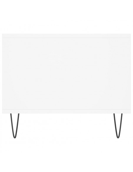 Tavolino da Salotto Bianco 102x50x40 cm in Legno Multistrato