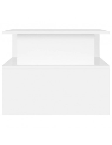 Tavolino da Salotto Bianco 90x55x42,5 cm in Legno Multistrato
