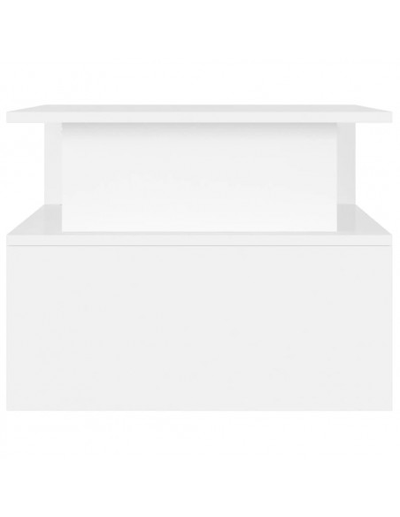Tavolino da Salotto Bianco 90x55x42,5 cm in Legno Multistrato