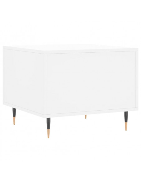 Tavolino da Salotto Bianco 50x50x40 cm in Legno Multistrato