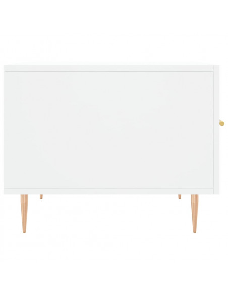 Tavolino da Salotto Bianco 50x50x40 cm in Legno Multistrato