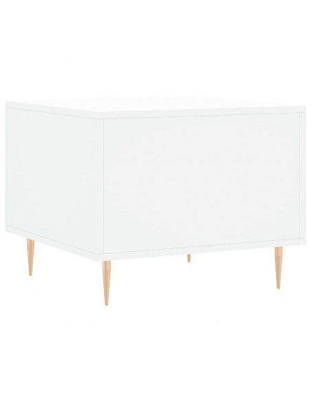 Tavolino da Salotto Bianco 50x50x40 cm in Legno Multistrato