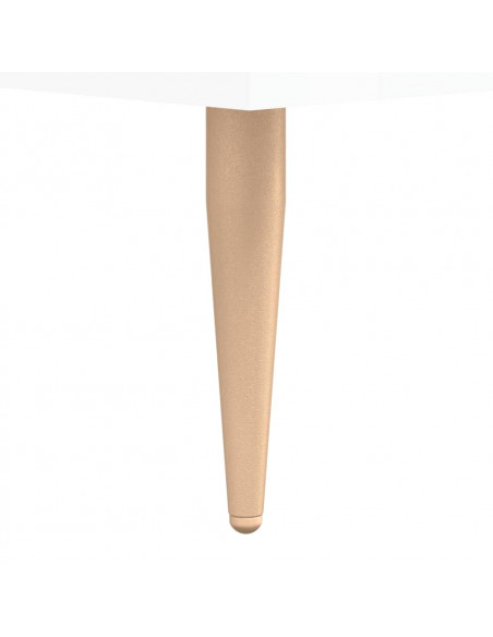 Tavolino da Salotto Bianco Lucido 50x50x40 cm Legno Multistrato