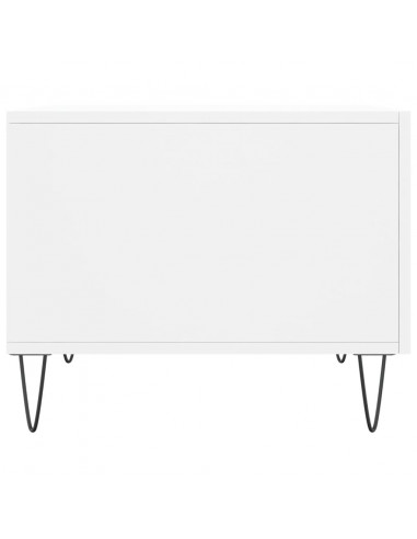 Tavolino da Salotto Bianco 50x50x40 cm in Legno Multistrato