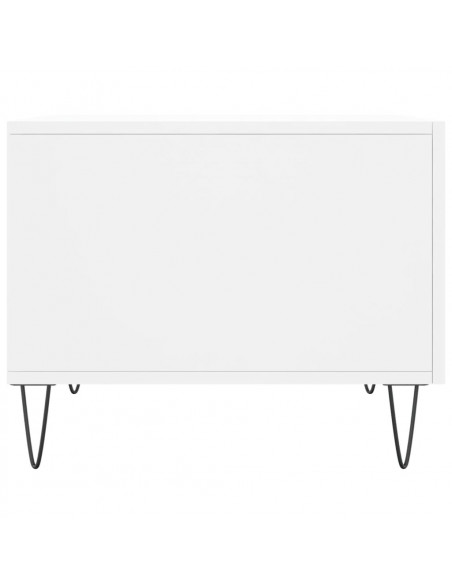 Tavolino da Salotto Bianco 50x50x40 cm in Legno Multistrato