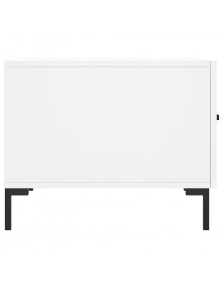 Tavolino da Salotto Bianco 50x50x40 cm in Legno Multistrato