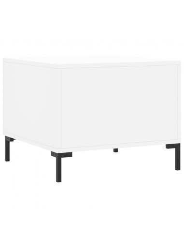 Tavolino da Salotto Bianco 50x50x40 cm in Legno Multistrato