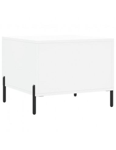 Tavolino da Salotto Bianco 50x50x40 cm in Legno Multistrato