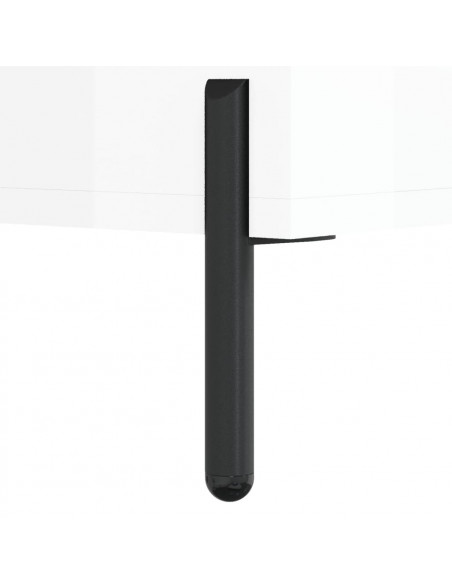 Tavolino da Salotto Bianco Lucido 50x50x40 cm Legno Multistrato