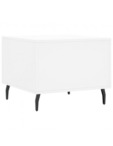 Tavolino da Salotto Bianco 50x50x40 cm in Legno Multistrato
