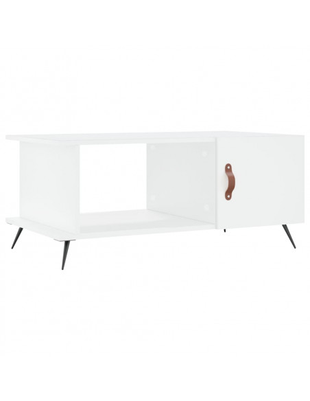Tavolino da Salotto Bianco 90x50x40 cm in Legno Multistrato