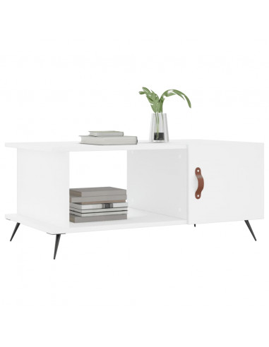 Tavolino da Salotto Bianco 90x50x40 cm in Legno Multistrato