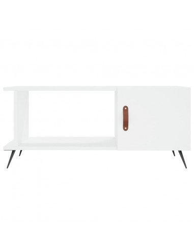 Tavolino da Salotto Bianco 90x50x40 cm in Legno Multistrato