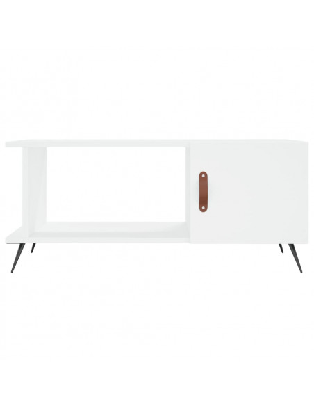 Tavolino da Salotto Bianco 90x50x40 cm in Legno Multistrato