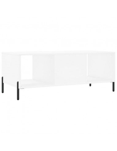 Tavolino da Salotto Bianco 102x50x40 cm in Legno Multistrato