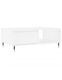 Tavolino da Salotto Bianco 90x60x35 cm in Legno Multistrato 2