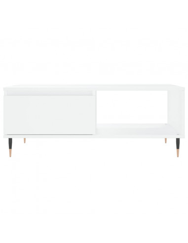 Tavolino da Salotto Bianco 90x60x35 cm in Legno Multistrato