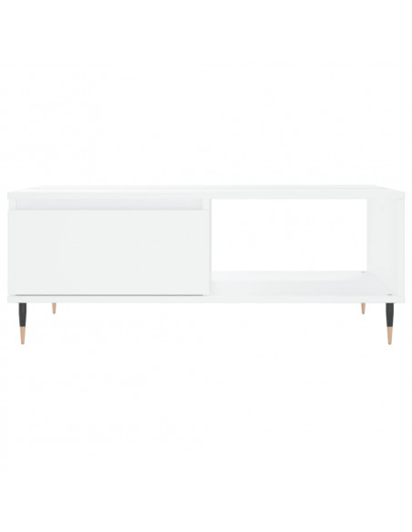 Tavolino da Salotto Bianco 90x60x35 cm in Legno Multistrato