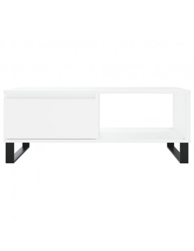 Tavolino da Salotto Bianco 90x60x35 cm in Legno Multistrato