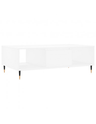 Tavolino da Salotto Bianco 104x60x35 cm in Legno Multistrato