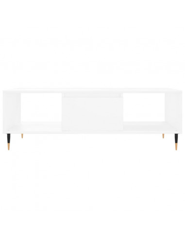 Tavolino da Salotto Bianco 104x60x35 cm in Legno Multistrato